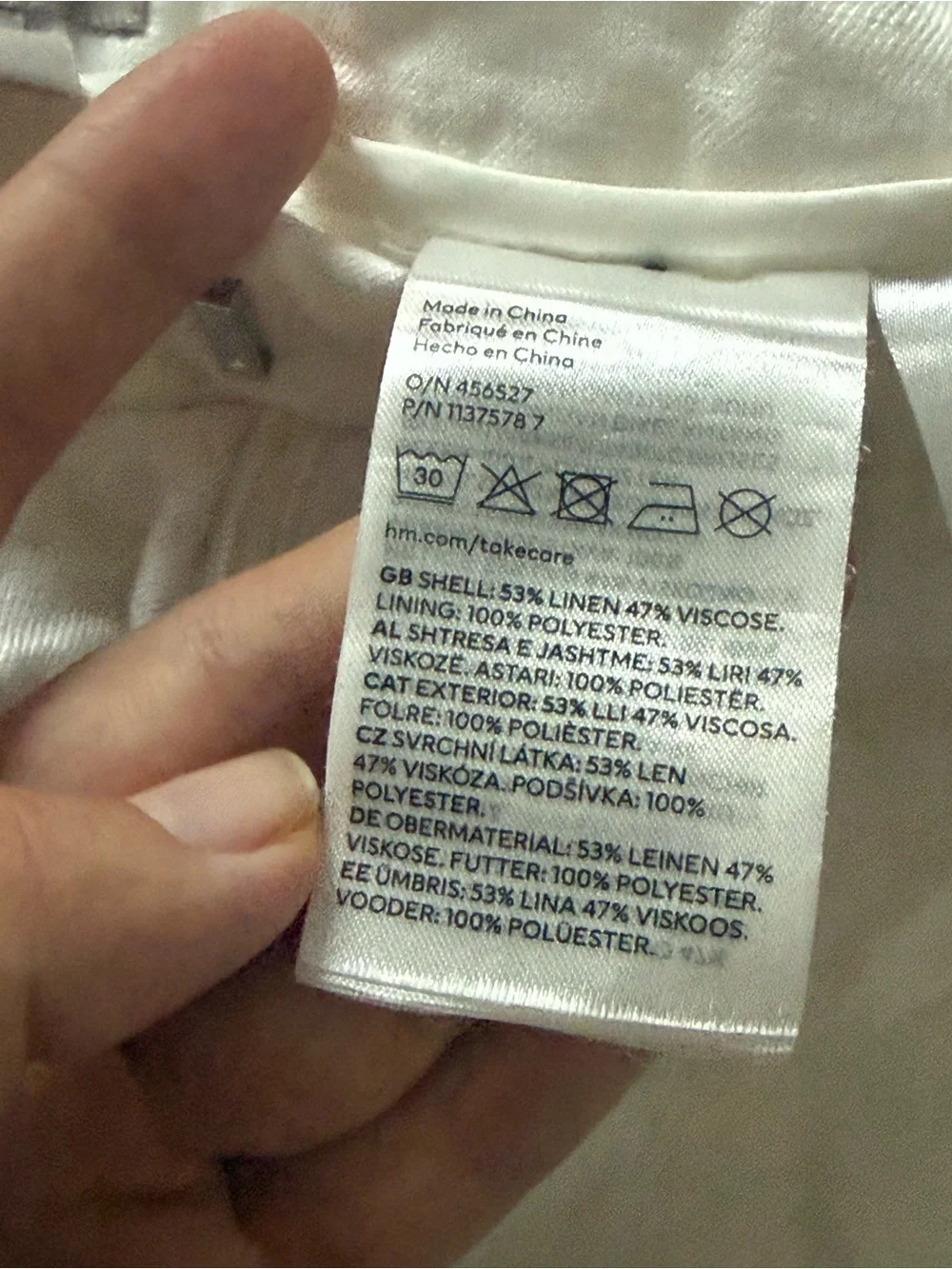 H&M linen pants, size S